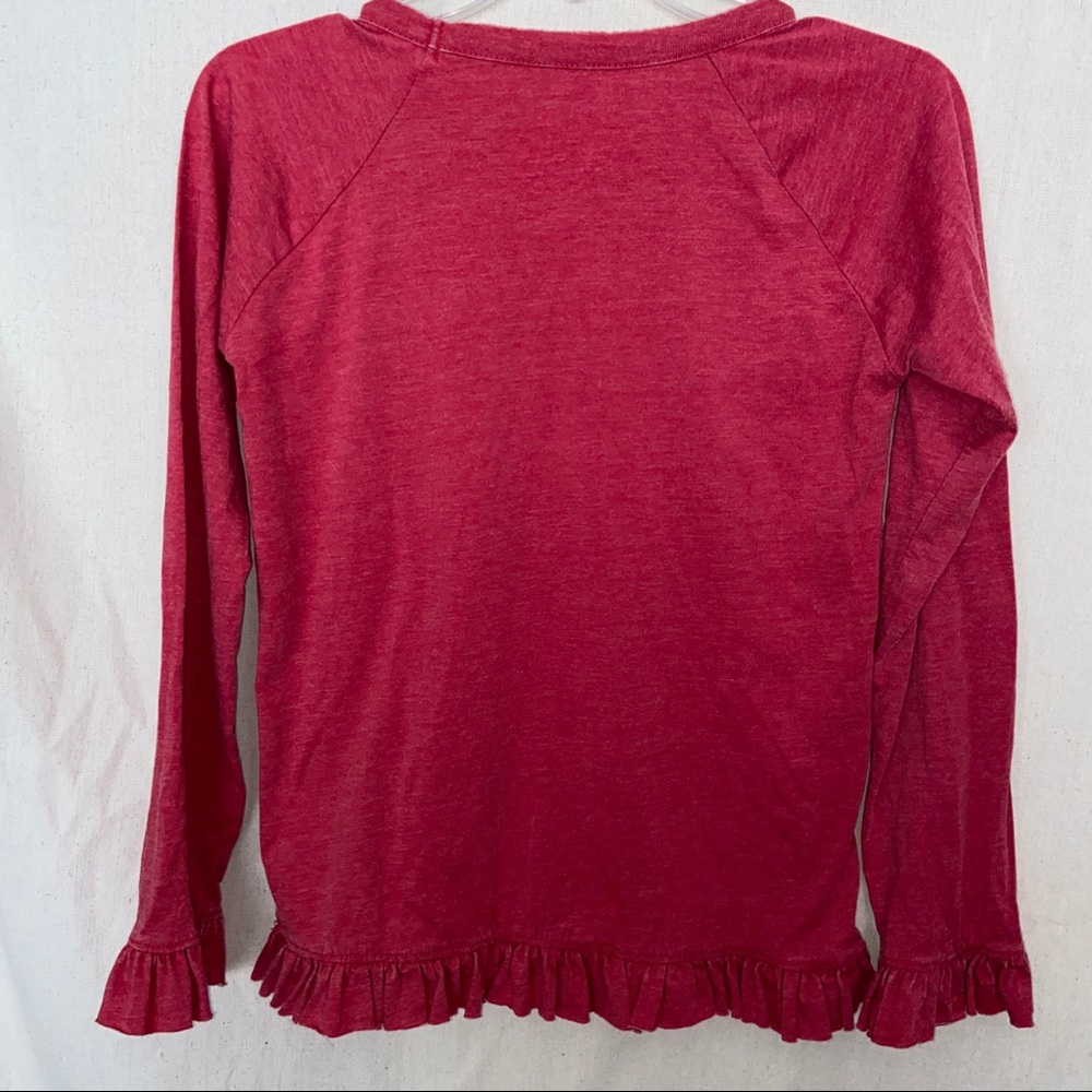 Girls Red Ruffled Top Chaser - Picture 5 of 6